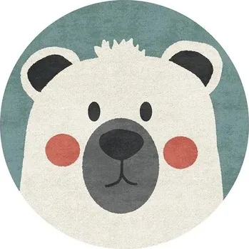 Koberec Měkký kulatý dětský koberec s potiskem | bytový textil - E , Přizpůsobitelná velikost