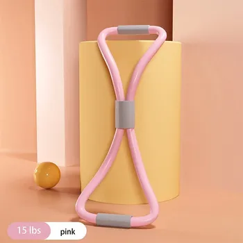 Odporová fitness guma ve tvaru 8 | posilovací pomůcka - Růžový