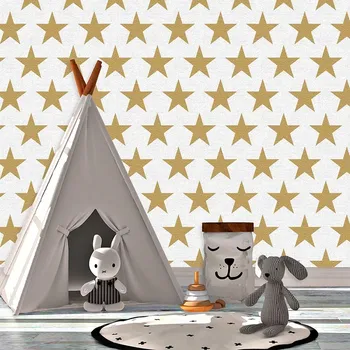 Tapeta Sablio Tapeta Zlaté hvězdy - 125x75 cm