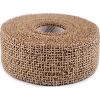 Stuha Jutová stuha šíře 50 mm, střední, 1 režná přírodní