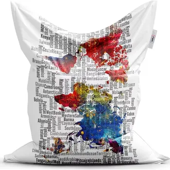 Sedací pytel Sablio Sedací vak Classic Jména států - 150x100 cm