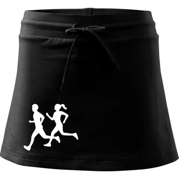 Dámská sukně Bezci - žena a muž (Moňas) - Sportovní sukně - two in one - XL ( Černá )