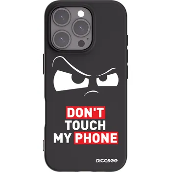 Pouzdro na mobilní telefon Picasee silikonový černý obal pro Apple iPhone 16 Pro - Cloudy Eye - Transparent