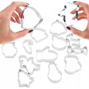 Vánoční dekorace Vykrajovátka na vánoční cukroví SOB, Mikuláš, hůlka, 12 KS