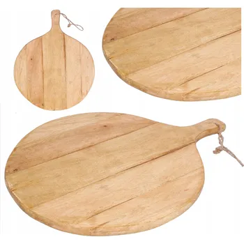DESKA DO PIZZY taca na przekąski sery, dřevěná, kulatá, 47 cm, k servírování