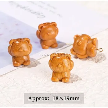 Přívěsek Přívěsek kočičí hlava ze santalového dřeva | šperky - Kryt uší medvěda