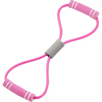 Posilovací odporová guma na záda | fitness pomůcka - Růžový