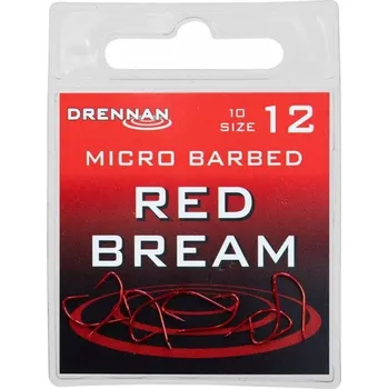 Rybářský háček Drennan Red Bream mletý, splávací, Háčky s protihrotem 10 ks