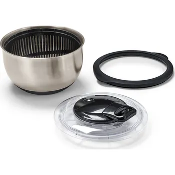 685849 - Tchibo - Odstředivka na salát z ušlechtilé oceli s víkem - barva: černá