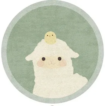 Koberec Měkký kulatý dětský koberec s potiskem | bytový textil - A , Průměr 300 cm