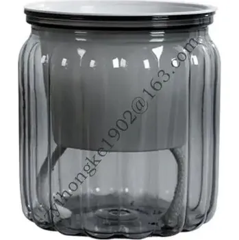 Květináč Hydroponický květináč na bonsaje | truhlík - průhledná šedá