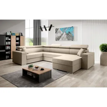 Sedací souprava Rozkládací sedací souprava do U LEXIA - béžová, levý roh