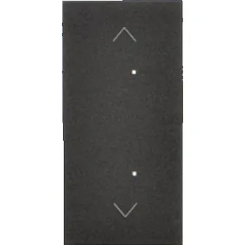 vypínač Kryt pro elektronické vypínače a ovladače, 1/2 násobný, s piktogramy pro, Simon 55 TKE21/149, černá metalizovaná