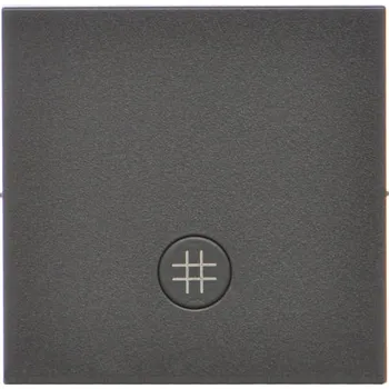 vypínač Kryt s piktogramem “kříž”, k přístrojům SW7M s podsvětlením, Simon 55 TKW7L/116, grafitová