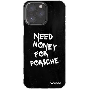 Pouzdro na mobilní telefon Picasee silikonový průhledný obal pro Apple iPhone 16 Pro Max - Black Dollar