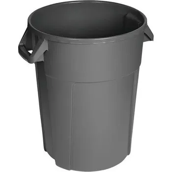 Odpadkový koš Plastový odpadkový koš Manutan Expert Pure, objem 85 l, šedá