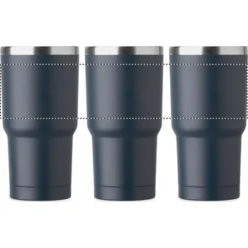 Termohrnek Dvoustěnný pohárek 500 ml 70 360 UPPER, 60x273mm Laserové gravírování 360, 1 barva