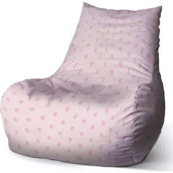 Sedací pytel Sablio Sedací vak Bean Růžové puntíky: 100 x 90 x 45 cm