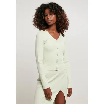 Dámský svetr Ladies Short Rib Knit Cardigan - lightmint 4XL