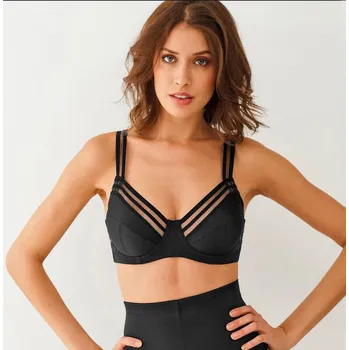 Podprsenka Blancheporte Přiléhavá podprsenka s kosticemi černá 95C