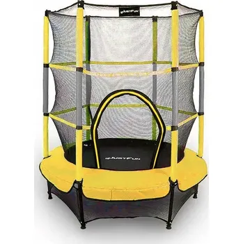 Trampolína ZAHRADNÍ TRAMPOLÍNA S OCHRANNOU SÍTÍ 140 Cm PRO DĚTI JUST FUN ŽLUTÁ