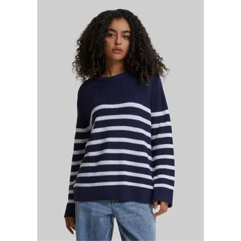 Dámský svetr Ladies Rib Striped Sweater - navy/white XS