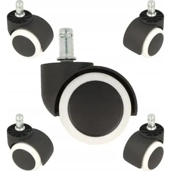 Gumová kolečka ke kancelářské židli, sada 5 ks