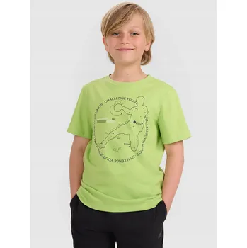4F dětské tričko zelené bavlna velikost 158