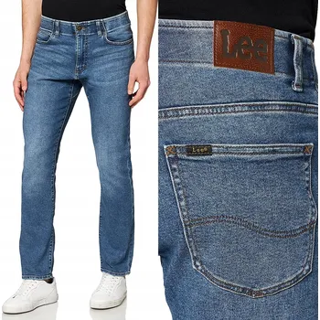 Pánské džíny Lee Straight Fit XM - Extreme Motion - Pánské džíny rovného střihu s mírně zúženou nohavicí, velikost 33/34