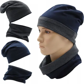 Čepice Pako Jeans sada čepice a nákrčník (rolák) univerzální velikost modrá