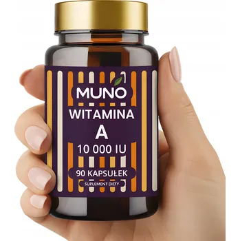 WITAMINA A 10 000 IU 90 kapsułek WZROK KRÁSNÁ PLEŤ A VLASY PREMIUM