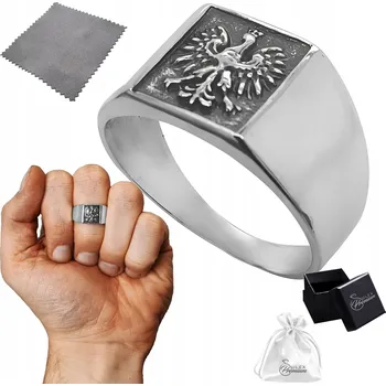 Prsten Pánský stříbrný pečetní prsten ryzost 925 OREL | vel. 23