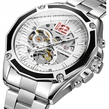 Hodinky Hodinky FORSINING Rhombus - Stříbrná KP-14579