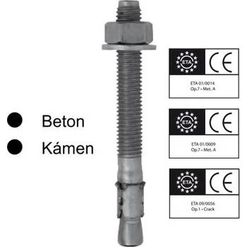 Hmoždinka FRIULSIDER průvlaková kotva FM753, M12x240 varianta Balení 20 ks
