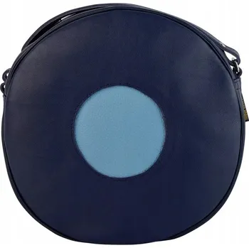 Kabelka Słoń Torbalski kabelka přes rameno z pravé kůže modrá