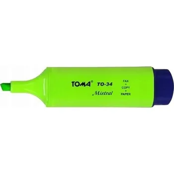 FIXY NA POZNÁMKY ZVÝRAZŇOVAČE PRO DĚTI MISTRAL ZELENÝ 10 KS TOMA