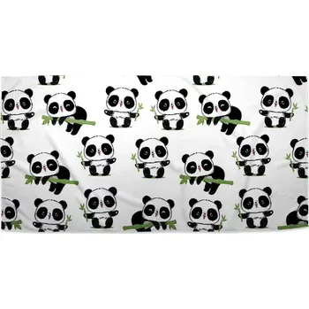 Sablio Ručník Pandy s větvičkou - 70x140 cm