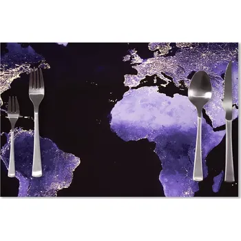 prostírání Sablio Prostírání Světelná mapa světa: 40x30cm