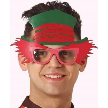 Růžové brýle s kloboukem KARNEVAL