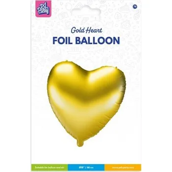 Balónek PD Fóliový balónek srdce zlaté 46 cm
