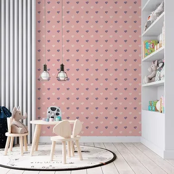 Tapeta Sablio Tapeta Srdíčka na růžové - 125x75 cm