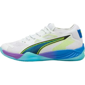 Pánská sportovní obuv Unisex obuv na házenou Puma ELIMINATE NITRO SQD 4 GAME ON 12 Bílá, Mix