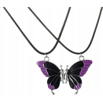 Přívěsek Naszyjnik BFF Motyl czarno-fioletowy – šperky pro kamarádky