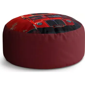 Taburet Sablio Taburet Circle Červený patrový autobus Vlajka: 38x48 cm