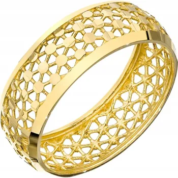 Prsten ZLATÝ AŽUROVÝ PRSTÝNEK pr.585 GEOMETRICKÝ vel. 18