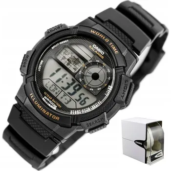 Hodinky Dětské hodinky Casio pro chlapce + BOX + GRAVÍROVÁNÍ digitální alarm datumovka