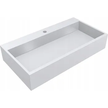 Umyvadlo Umyvadlo zápustné do desky obdélníkové Miraggio MARES 800C 78,7 cm bílé