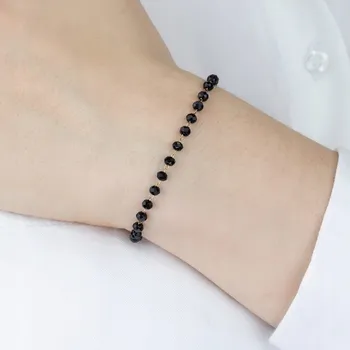 Náramek NÁRAMEK korálky OCEL UŠLECHTILÝ POZLACENÝ