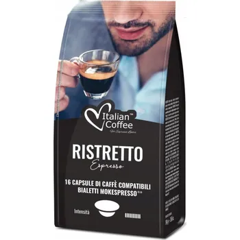 Italian Coffee Ristretto 16 kapslí do kávovarů BIALETTI