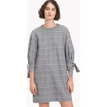 Dámské šaty TOMMY HILFIGER ŠEDÉ ŠATY KOŠILOVÉ (38)